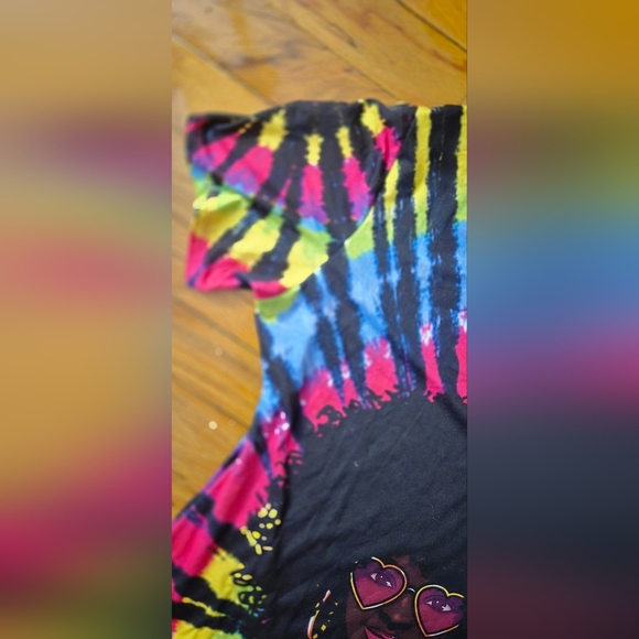 Colorful Tie-Dye Dress with Heart Design - Picture 3 of 5